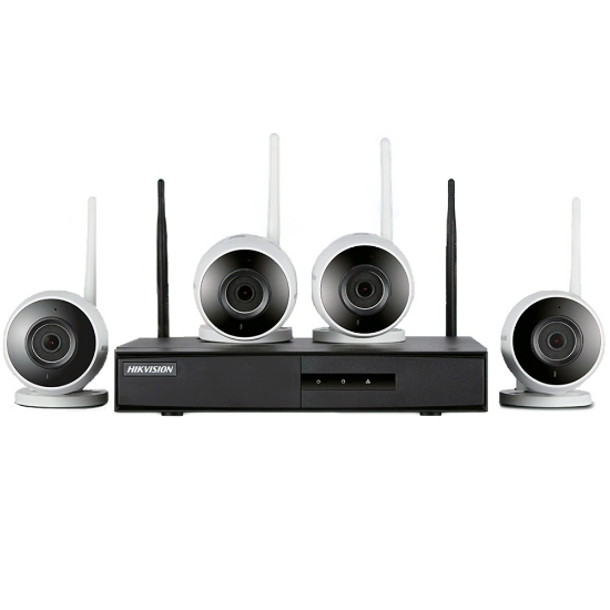 Imagem de KIT DE MONITORAMENTO HIKVISION NVR 4B WIFI - 4 CAMERAS BULLET+ 1 NVR WIFI HD 1TB - NK4W0-1T (TB)