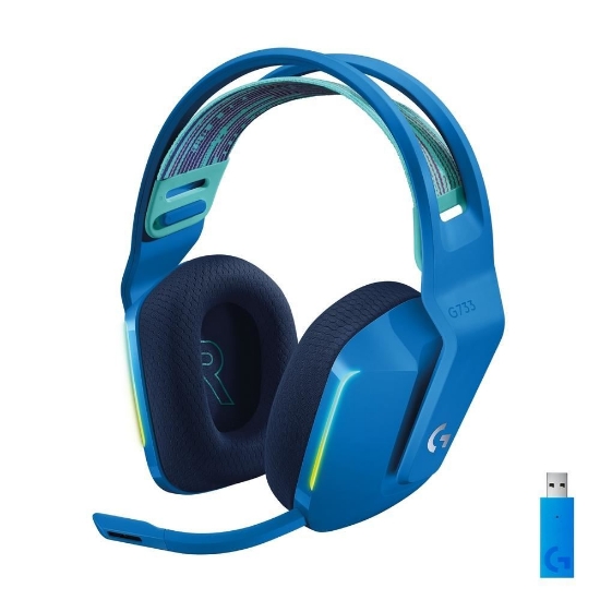 Imagem de FONE DE OUVIDO RGB SEM FIO GAMER G733 AZUL LOGITECH