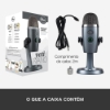 Imagem de MICROFONE CONDENSADOR USB BLUE SNOWBALL ICE PRETO