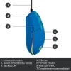 Imagem de MOUSE PARA JOGOS G203 LIGHTSYNC AZUL LOGITECH