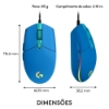 Imagem de MOUSE PARA JOGOS G203 LIGHTSYNC AZUL LOGITECH