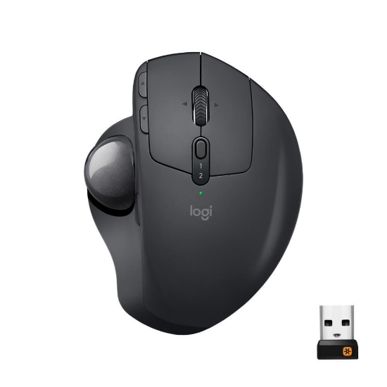 Imagem de MOUSE OPTICO TRACKBALL SEM FIO RECARREGAVEL MX ERGO - LOGITECH