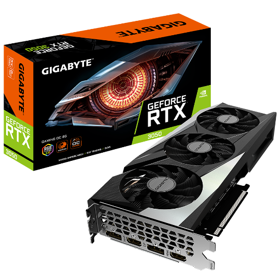 Imagem de PLACA DE VIDEO GIGABYTE GEFORCE RTX 3050 GAMING OC 8G 128-BIT, GV-N3050GAMING OC-8GD
