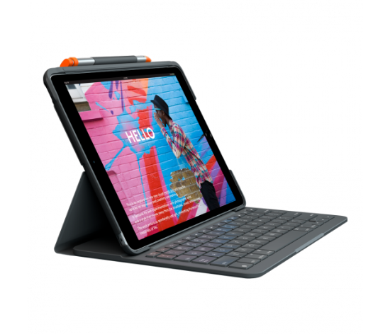 Imagem de CAPA COM TECLADO SLIM FOLIO IPAD 10' 7ª GER. LOGITECH